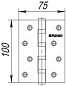 Петля универсальная FUARO 4BB 100x75x2,5 CF (кофе)